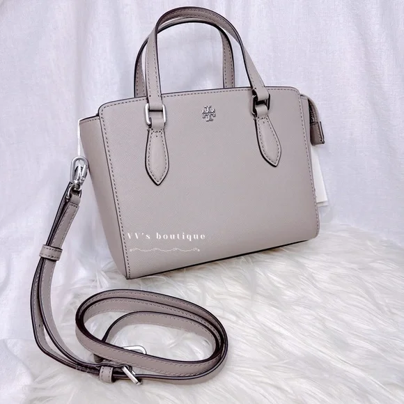 Gray tory burch purse deals
